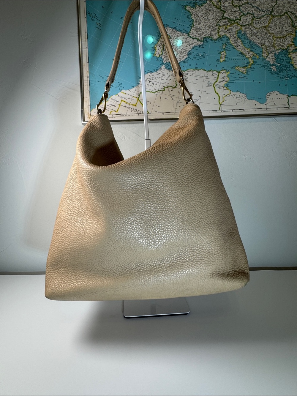 1 - Burberry Medium Cale Blush/Neutral Leather Hobo Bag - Picture 3 of 16
